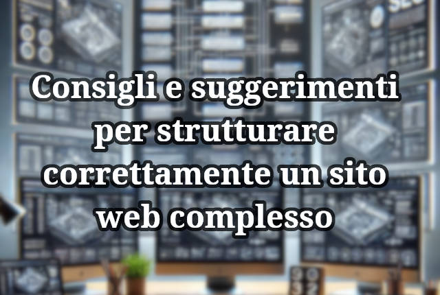 Strutturare un sito web complesso